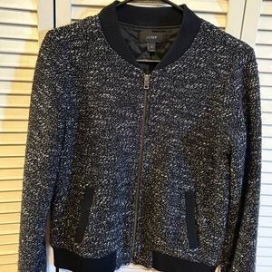 J Crew Black and White Tweed Jacket